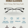 Kính chống ánh sáng xanh Mira Clubmaster C01 thiết kế nửa gọng tri thức, thanh lịch. Bảo vệ mắt tối ưu khỏi tia UV, ánh sáng xanh và chống chói hiệu quả.