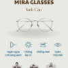 Kính cận Mira Metal M01 chống ánh sáng xanh, tia UV và chống chói hiệu quả. Thiết kế gọng kim loại mảnh, thời trang và bảo vệ mắt tối ưu.